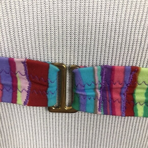 Victoria's Secret Strapless Twist Bikini Top Stripe Colorful Small - Picture 5 of 10